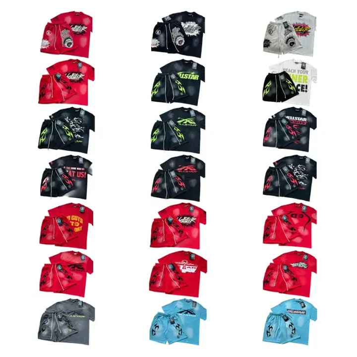 Hellstar Graphic Matching Set in Red, Black, White and Blue
