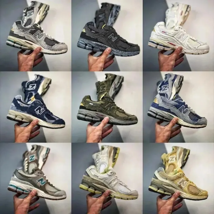 New Balance 2002R Vintage-Style Sneakers in Mixed Colorways