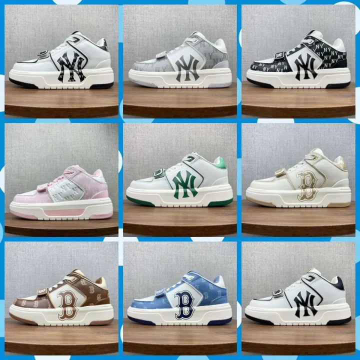 MLB Chunky Mid-Top Sneakers in White and Black