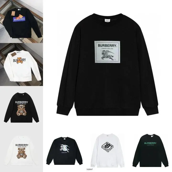 Burberry Black Teddy Graphic Crewneck Sweatshirt