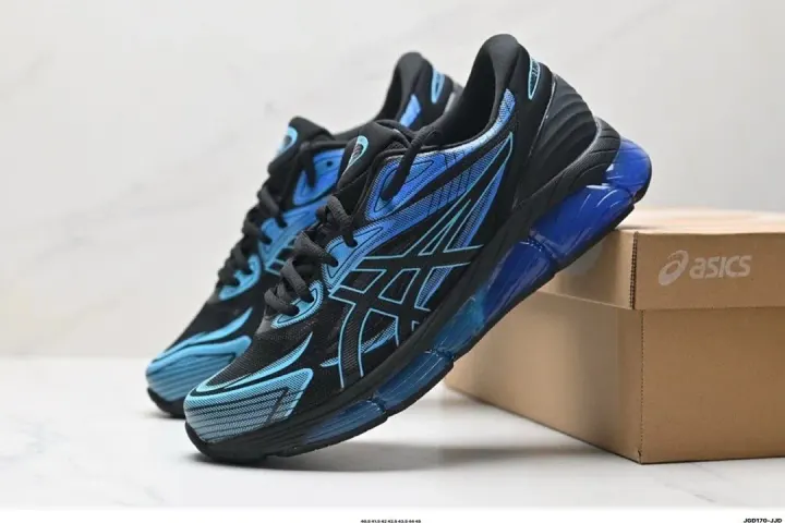 ASICS Blue and Black Athletic Running Sneakers