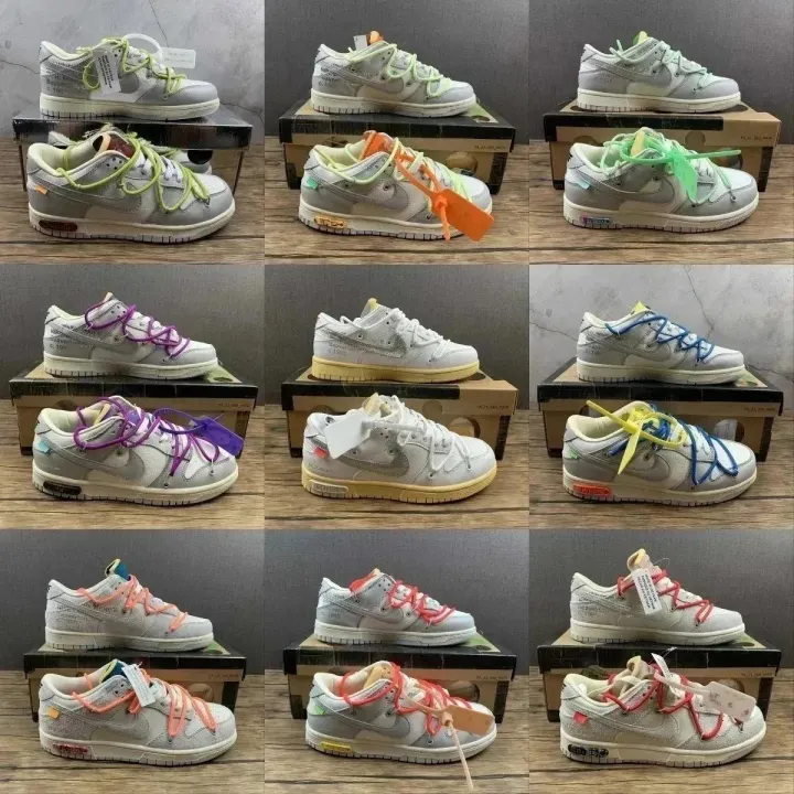 Nike Gray Low-Top Sneakers with Neon Secondary Laces