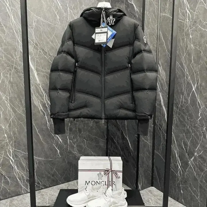 Moncler Black Hooded Puffer Jacket