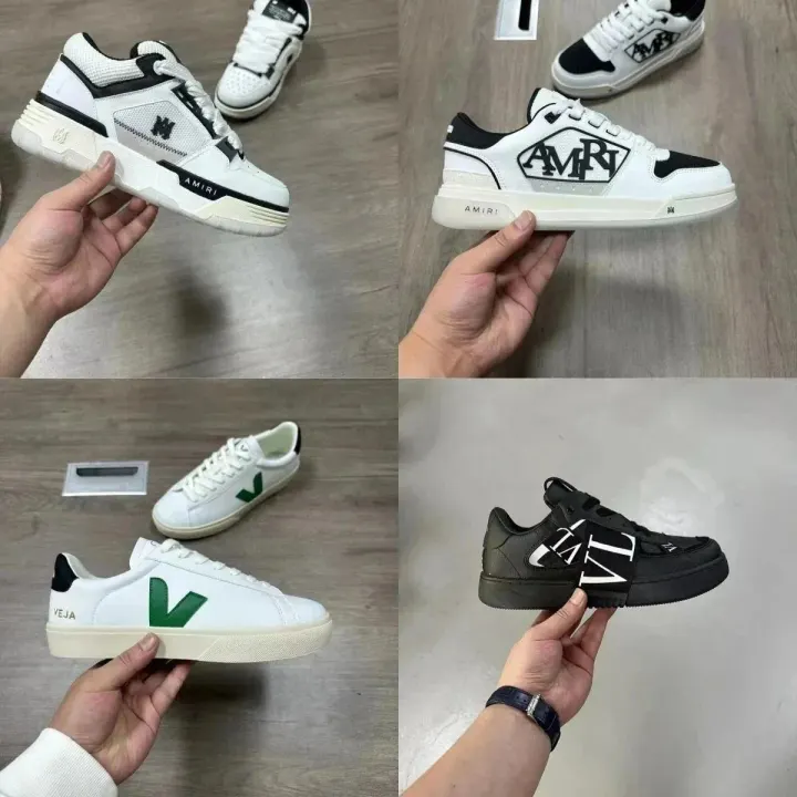 AMIRI White and Black Low-Top Sneakers