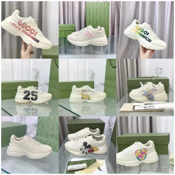 Gucci Cream Love Parade Graphic Sneakers