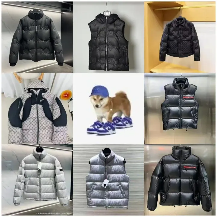 Czarna kurtka puchowa z monogramem Louis Vuitton