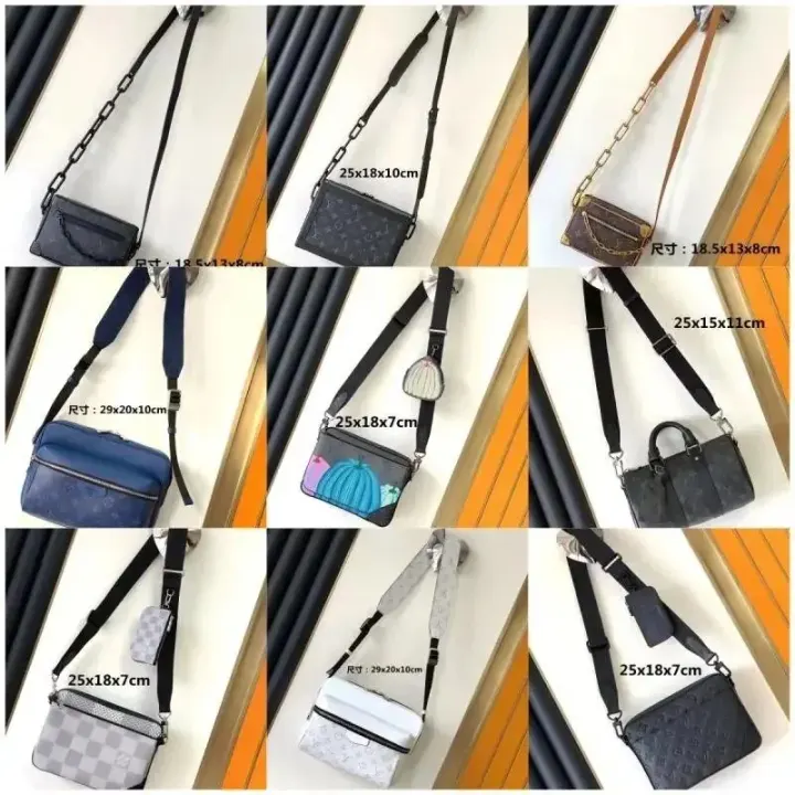 Bolso bandolera de cuero negro Louis Vuitton con acabado de monograma