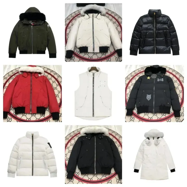 Moose Knuckles Hooded Fur-Trim Puffer Bomber Jacket