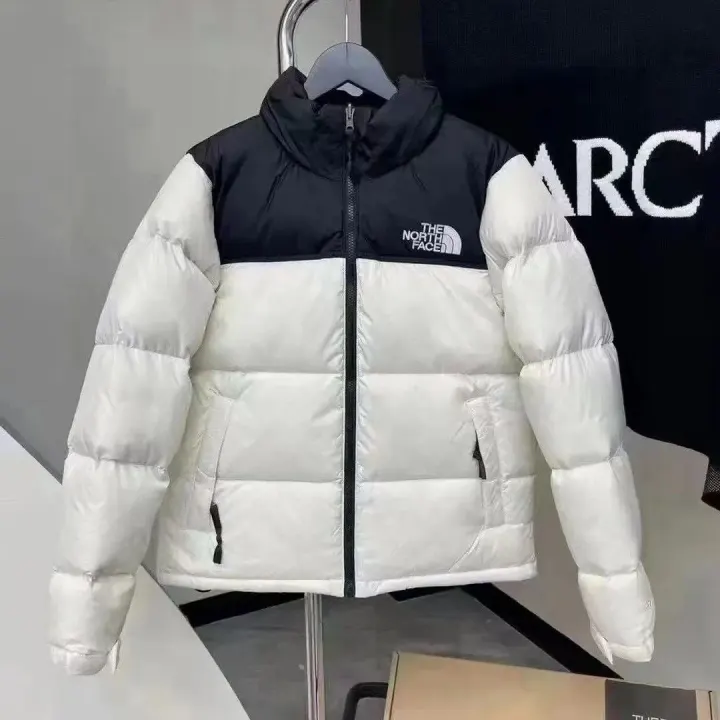 The North Face Black White Colorblock Puffer Jacket