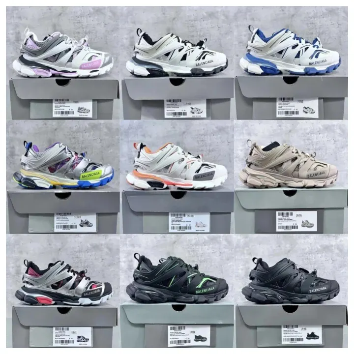 Balenciaga klobige Plateau-Sneaker in mehrfarbiger Farbpalette