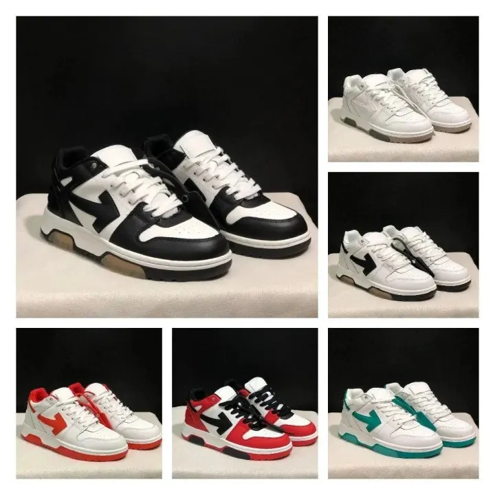 Off-White Low-Top Arrow Logo Sneakers in Black/White