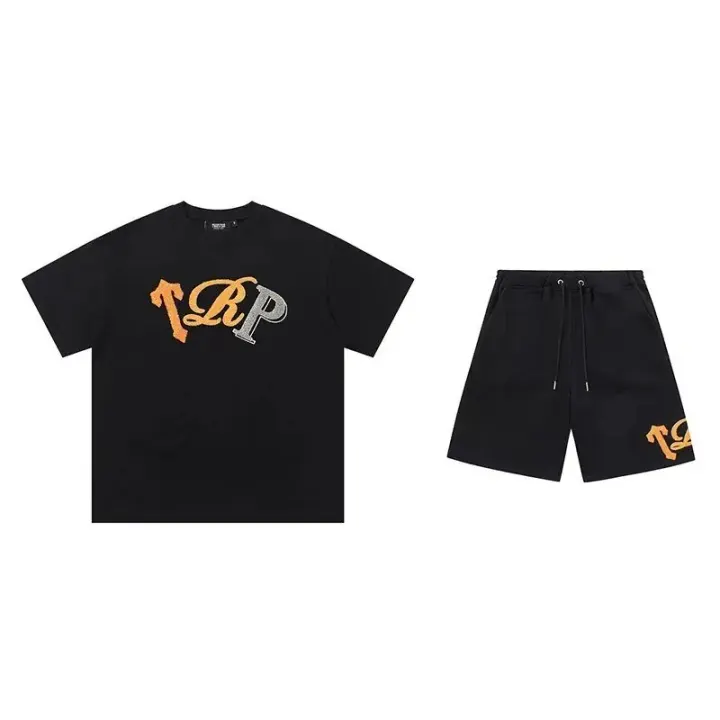 Trapstar Black Embroidered Matching T-Shirt and Shorts Set