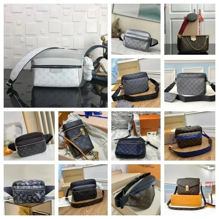 Louis Vuitton Monogram Messenger Bag in Grey and Black