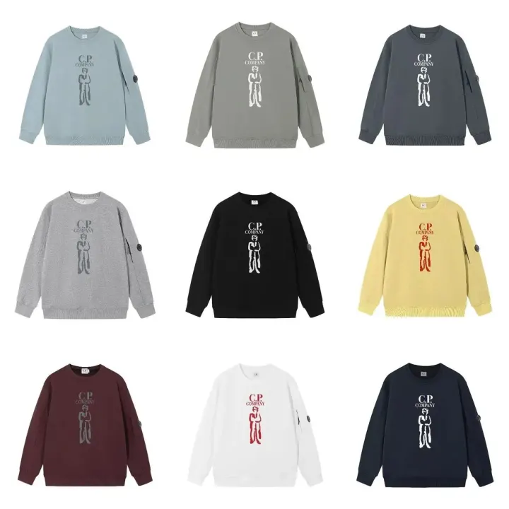 C.P. Company Logo Graphic Crewneck Sweatshirt in Black