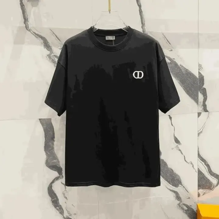 Dior Black Short-Sleeve T-Shirt with CD Logo