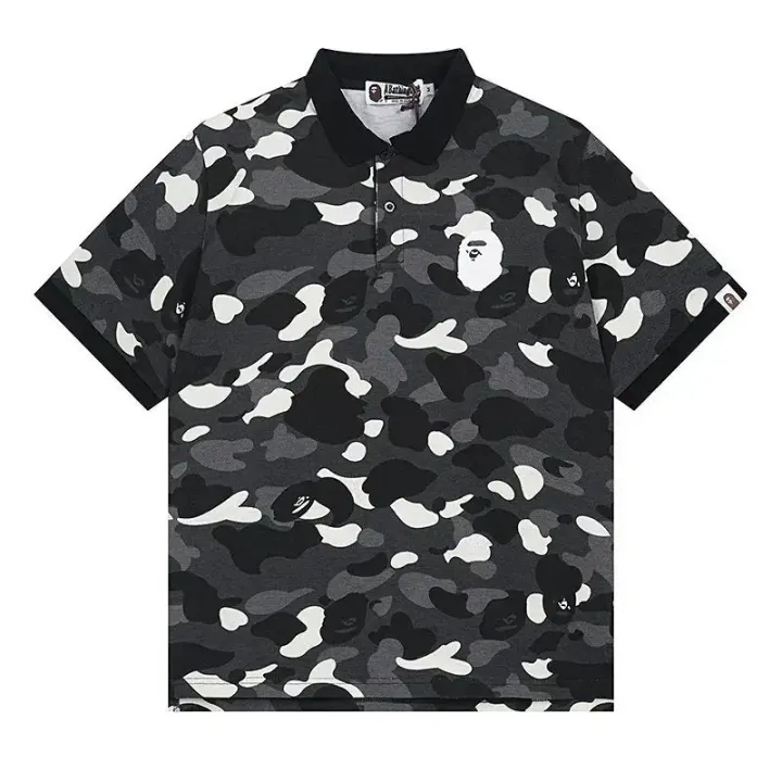BAPE Black Camo Polo Shirt