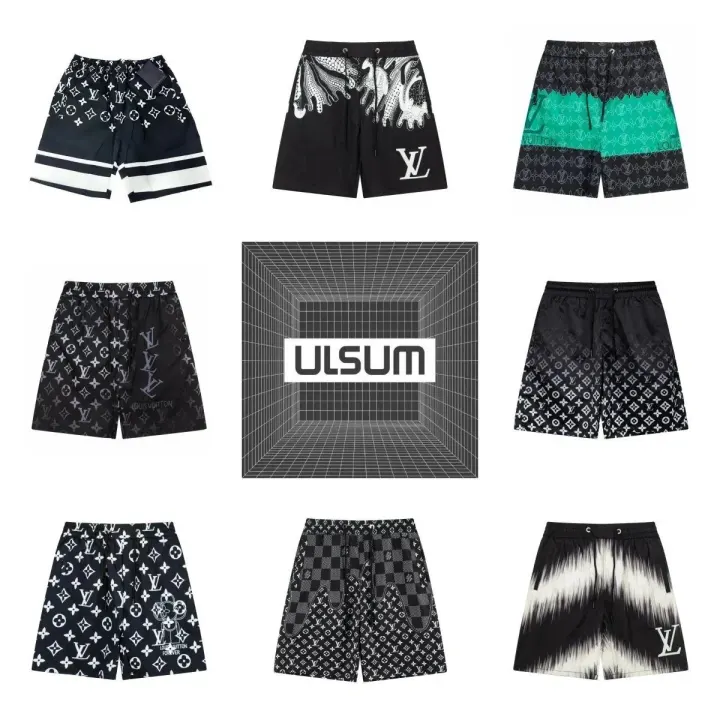 Shorts negros Louis Vuitton con estampado de monograma