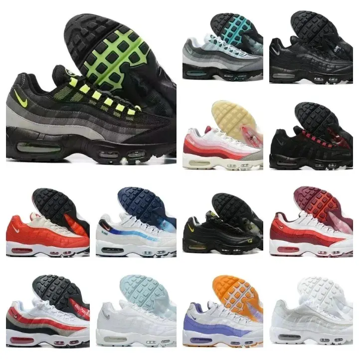 Nike Black Air Cushion Sneakers with Neon Green Accents