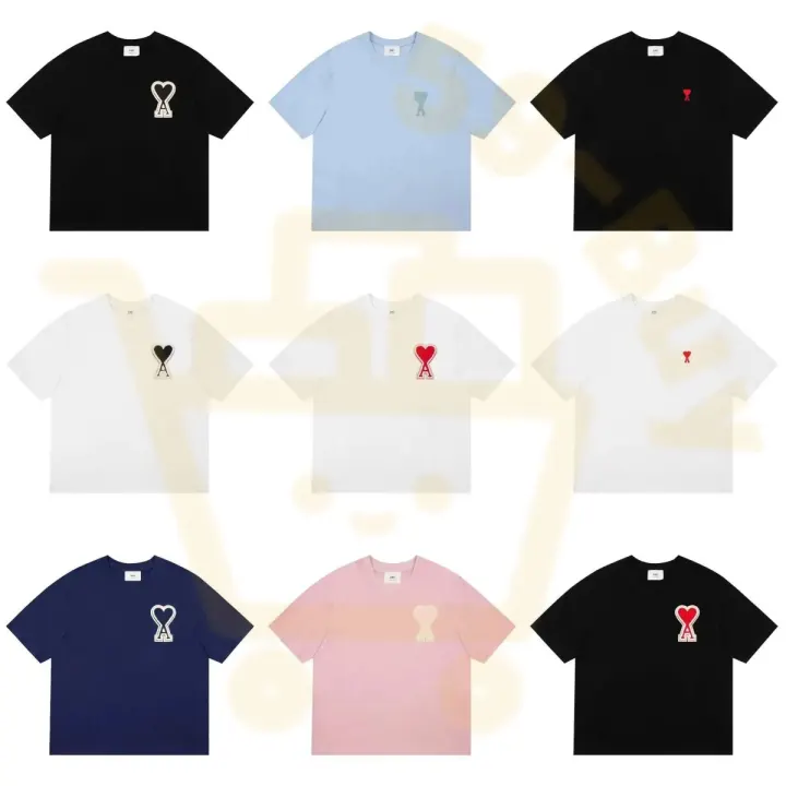 Ami Heart Logo Short Sleeve T-Shirt in Multiple Colorways