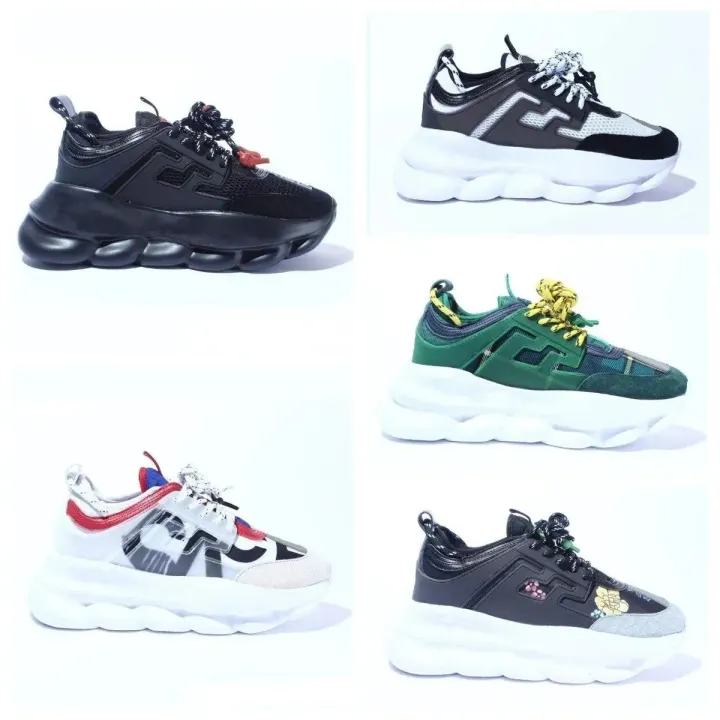 Versace Chain Reaction Chunky Sole Sneakers in Mixed Colorways