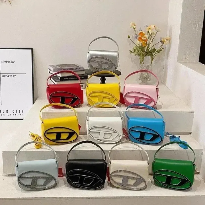 Diesel Multi-Color Oval D Crossbody Bag