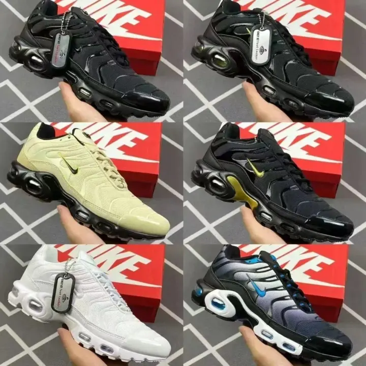 Nike Air Cushion Sneakers in Black, White & Blue
