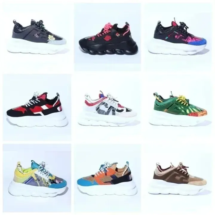 Versace Chunky Multi-Color Mesh Sneakers