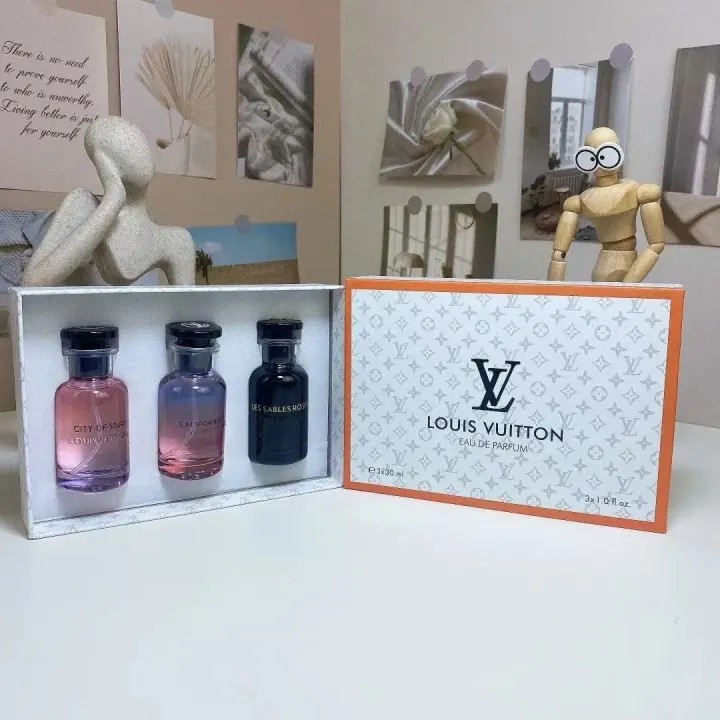 Louis Vuitton 3-Piece Eau de Parfum Set in Pink and Navy