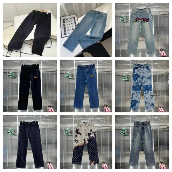 Pantalón vaquero Louis Vuitton con monograma en lavado negro y azul