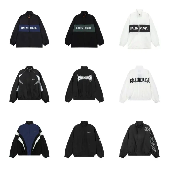 Balenciaga czarna i biała kurtka z graficznym logo Kakobuy Spreadsheet