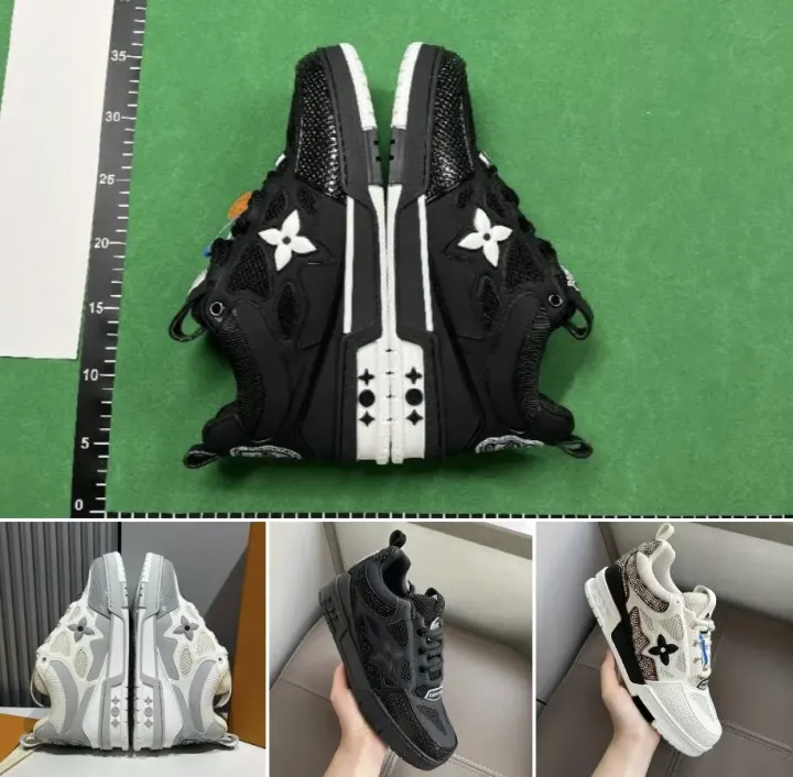 Louis Vuitton Black Monogram Flower Low-Top Sneakers