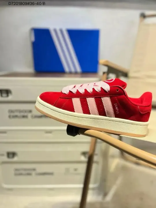 Adidas Campus Suede Sneakers in Red, Brown & Beige