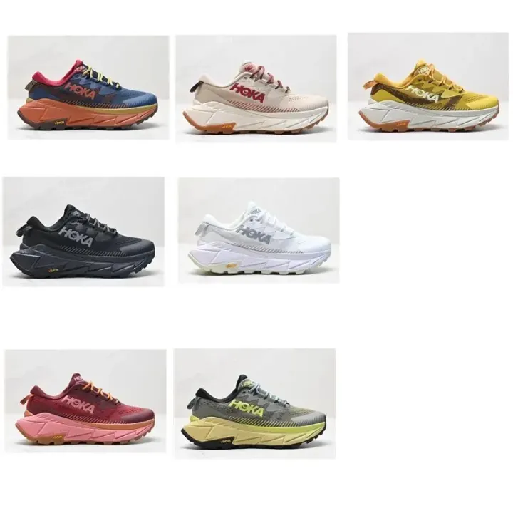 HOKA Cushioned Trail Running Sneakers - Multi Color