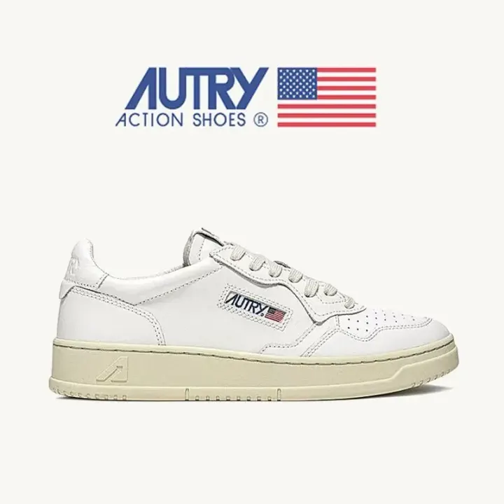 Autry White Low-Top Leather Sneakers