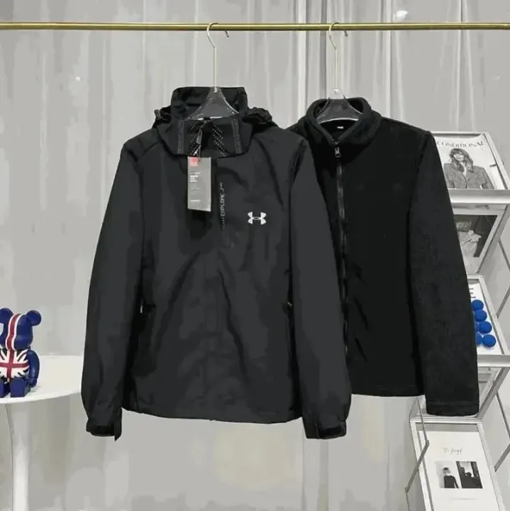 Under Armour Black Hooded Windbreaker