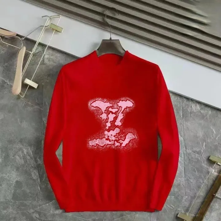 Louis Vuitton Crewneck Sweatshirt in Red with Graphic Print