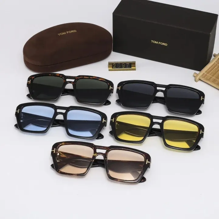 Tom Ford Square Sunglasses in Black and Tortoiseshell