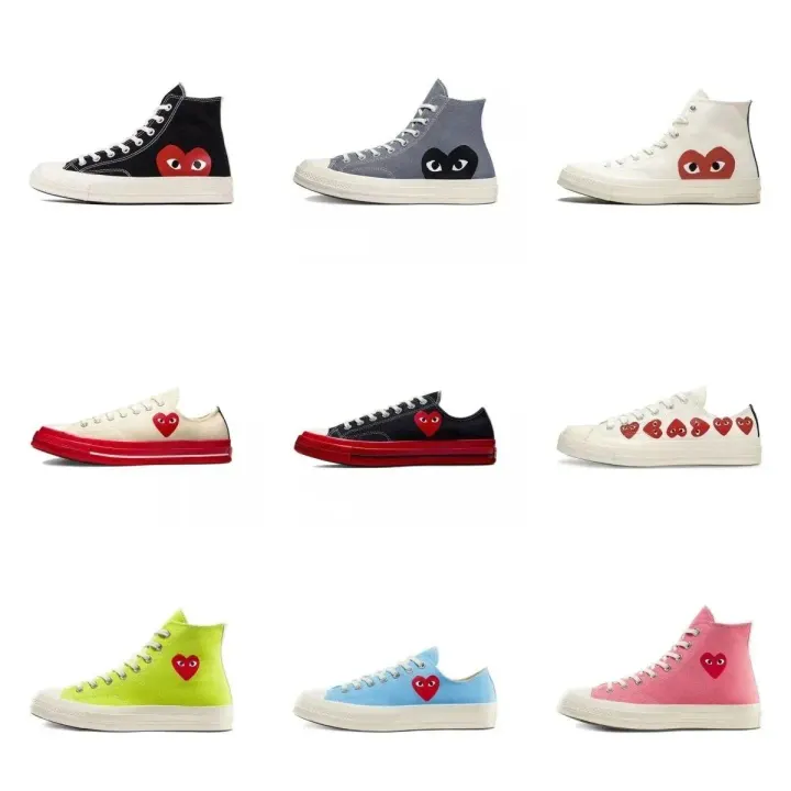 Converse PLAY Heart Logo Canvas Sneakers