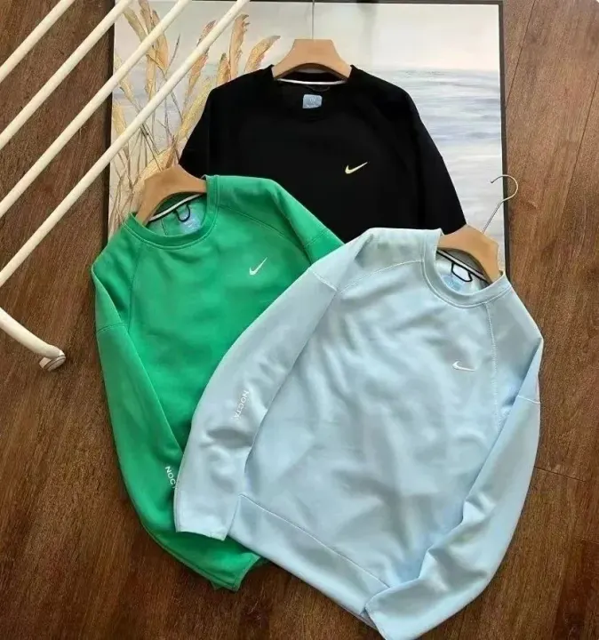 Nike NOCTA Crewneck Sweatshirt Set in Black, Green & Light Blue
