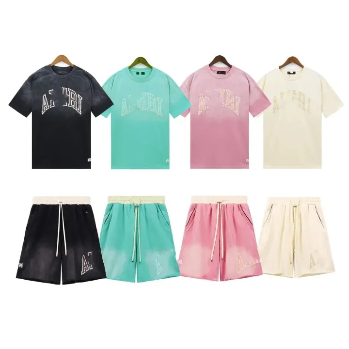 AMIRI Tie-Dye T-Shirt and Shorts Matching Set