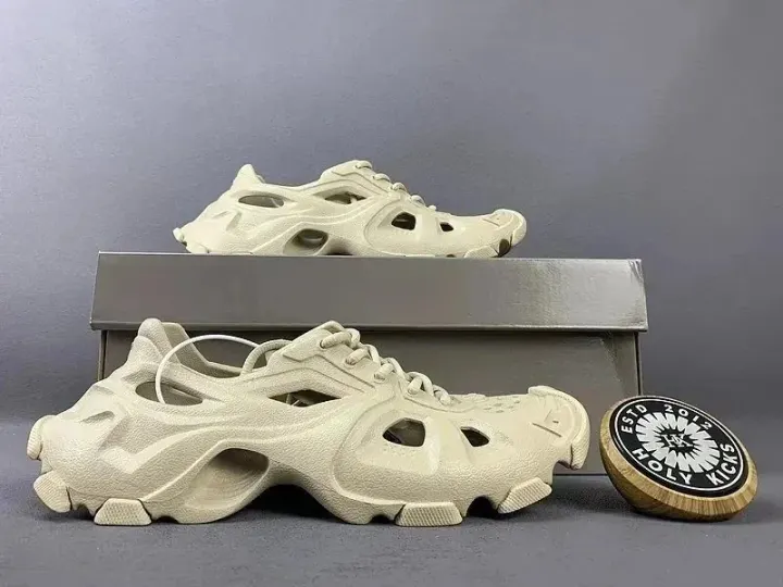 Adidas Yeezy 500 Sneakers in Cream, Black, and White