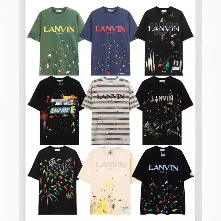 Lanvin Paint Splatter Logo T-Shirt in Multiple Colorways