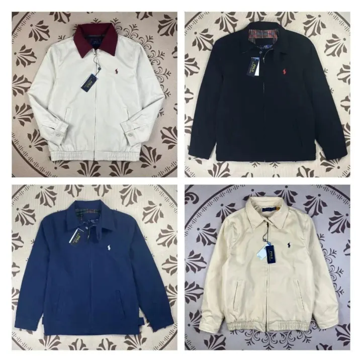 Ralph Lauren Casual-Jacke mit Reißverschluss in Marineblau, Schwarz und Creme