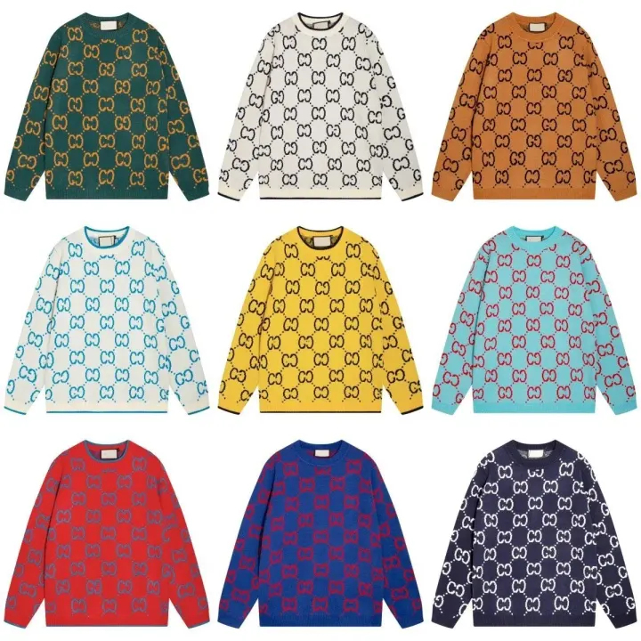 Gucci Monogram Knit Crewneck Sweater, Multicolor