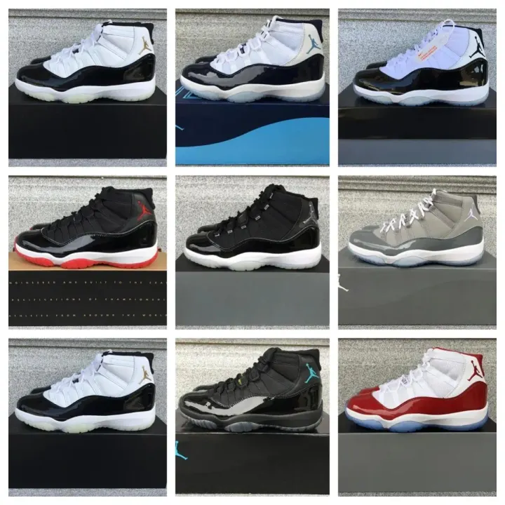 Jordan High-Top Basketball Shoes in Black Patent and White