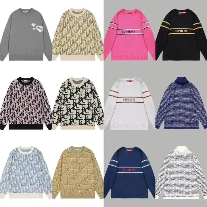 Supreme Graphic Knit Sweater Collection in Mixed Colors