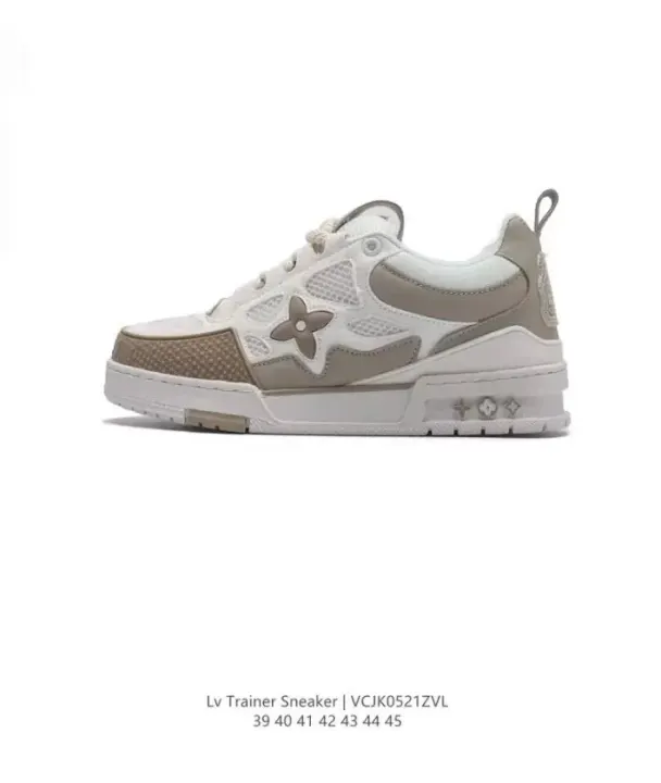 Louis Vuitton Trainer Sneakers in Black and Beige