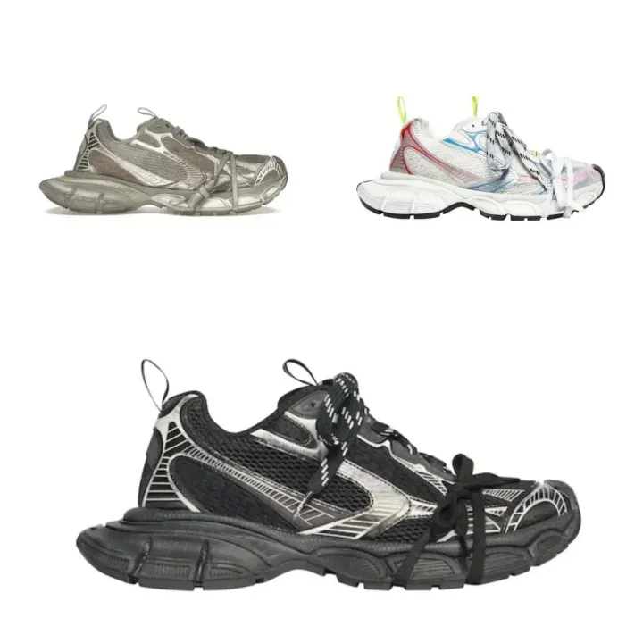 Balenciaga 3XL Sneakers in Black, Grey, and White