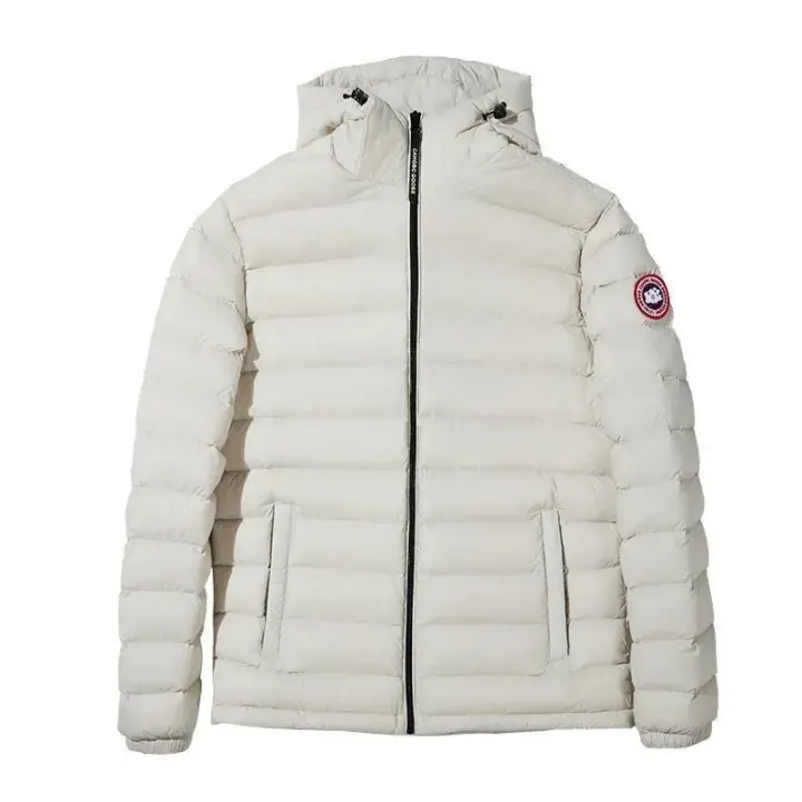 Canada Goose White Hooded Puffer Jacket
