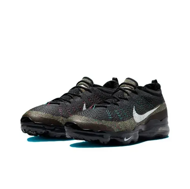 Nike Black Knit Sneakers with Multicolor Accents